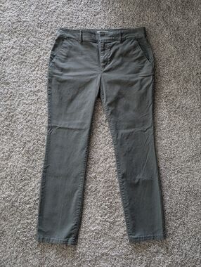 Women's LOFT Classic Straight-Leg Pants in Green